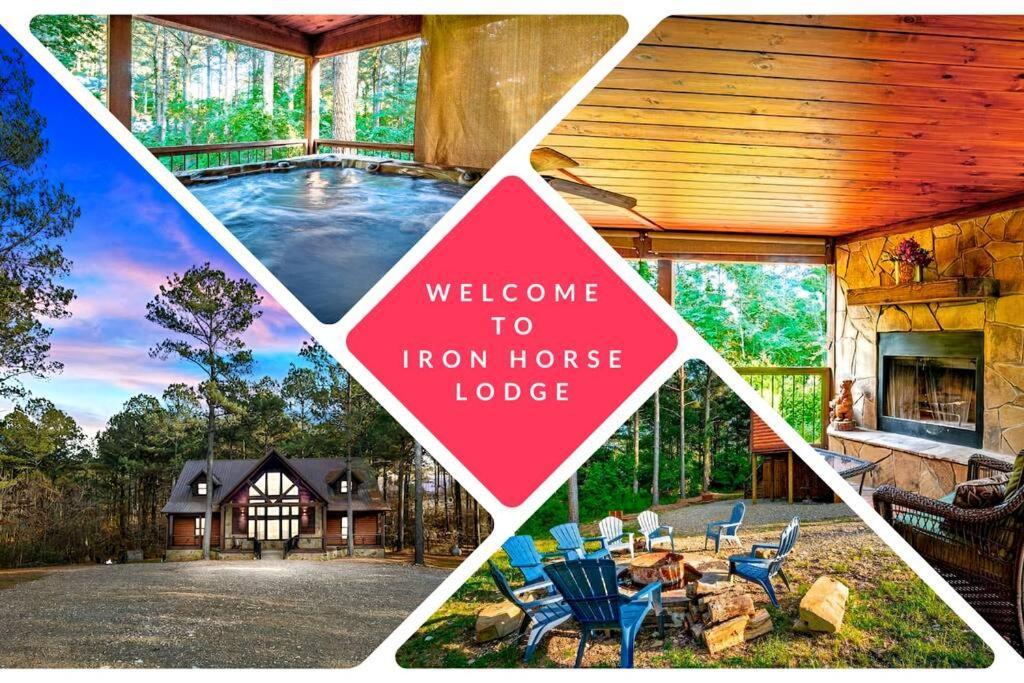 Iron Horse Lodge Sleeps 18, Games, Fire Pit, Hot Tub, Ev, More Broken Bow Exterior photo